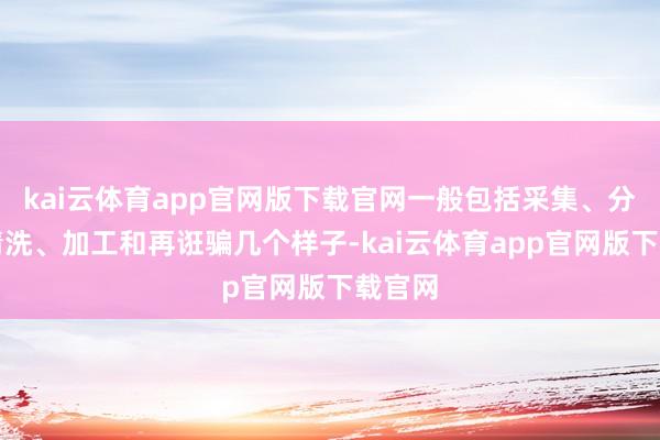 kai云体育app官网版下载官网一般包括采集、分类、清洗、加工和再诳骗几个样子-kai云体育app官网版下载官网
